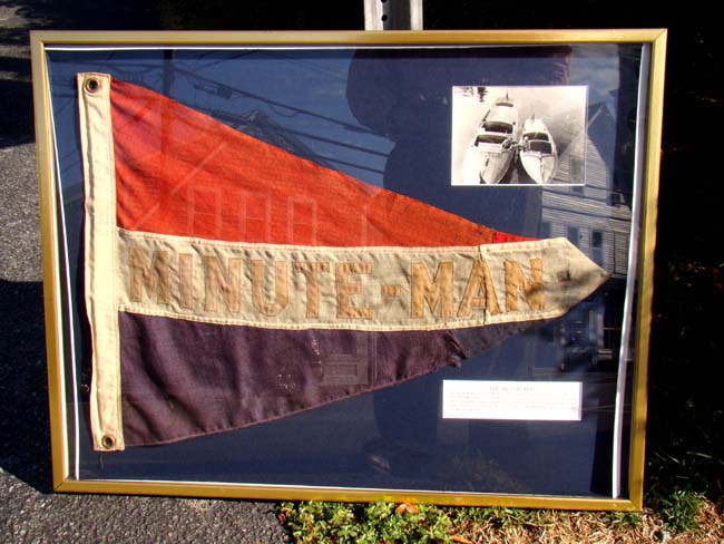 The Burgee from the 1920's speedboat MINUTE_MAN which raced on Lake Winnipesaukee, N H